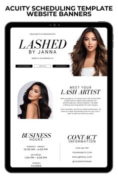 an image of a website page with the words lasheshed by janna on it