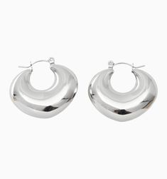 Meet these gorgeous hoop earrings. They're not just lightweight, tarnish-resistant, and waterproof, but also super chic! The puffy design gives them a modern and sleek look, perfect for any occasion. Chic Silver Hoop Earrings Tarnish Resistant, Chic Everyday Earrings With Polished Finish, Chic Nickel-free Sterling Silver Hoop Earrings, Trendy Metal Hoop Earrings Tarnish Resistant, Trendy Tarnish Resistant Metal Hoop Earrings, Chic Silver Earrings Tarnish Resistant, Chic Sterling Silver Hoop Earrings, Modern Small Hoop Huggie Earrings, Chic Silver Tarnish Resistant Earrings