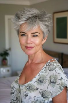 40 Gray Pixie Hairstyles for the Modern Chic Woman Unique Hairstyles, Short Hair Styles Pixie, Short Hair Cuts For Women, Hair Inspiration Color