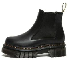 (WMNS) Dr. Martens Audrick Nappa Leather Platform Chelsea Boots 'Black' 27148001 Dr Martens Audrick, Platform Chelsea Boots, Black Chelsea Boots, Stylish Sneakers, Nappa Leather, Boots Black, Dr. Martens, Perfect Pair, Chelsea Boots