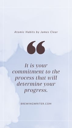 an image with the quote it is your comment to the process that will determine your progress