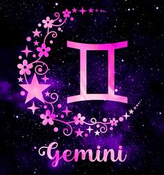 the letter i is written in pink on a purple background with stars and swirls