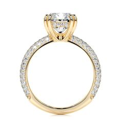 You want to give her the world--this spectacular 3.5-ctw F VS2 Round diamond engagement ring is a beautiful way to start. Detailed with a stunning hidden halo, and diamond shank, its got all the details she could ever dream of. A 3 Carat F VS2 Round Diamond is mounted along with .50 Carat Side diamonds. The Center Diamond is Certified by IGI - International Gemological Institute Exquisite Ring With Prong Setting For Proposal, Exquisite Rings With Prong Setting For Proposal, Wedding Diamond Ring With Radiant Cut Center Stone, Radiant Cut Diamond Ring With Center Stone For Wedding, Princess Cut Ring With Prong Setting For Proposal, Cushion Cut Diamond Ring With Prong Setting For Wedding, Princess Cut Diamond Ring With Prong Setting For Proposal, Moissanite Diamond Ring With Pave Setting For Promise, Anniversary Cluster Ring With Pave Setting