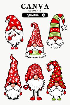 christmas gnomes clipart set