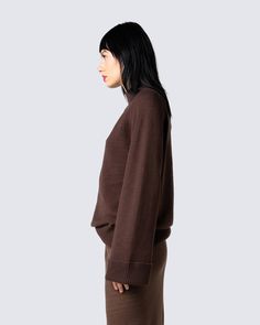 Bundle yourself up in cuteness and comfort with this brown sweater knit top 👏🏼 Perfect for a low-key type of day, or a comfy-chic look 😚 Orange Satin, Knit Midi Skirt, Comfy Chic, Dress Gloves, Cargo Pant, Brown Sweater, Sweater Knit, Low Key, Knit Top