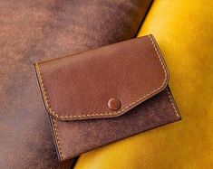 Stylish Purse, Handmade Leather Wallet, Luxury Wallet, Leather Gifts, Money Clip Wallet, Mini Wallet, Birthday Present, Leather Mini, Vegetable Tanned Leather