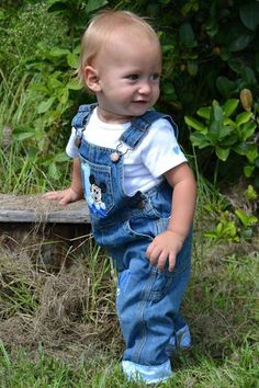 "Adorable Baby Mickey First Birthday Overalls. This set was made to match the popular 1st Birthday Baby Mickey Party Supplies! Professionally machine appliquéd and Personalized for your little ones Special Day! Also available in shortalls-please see last photo. During Checkout, you can select overalls with or without the shirt. The shirt has a small Mickey head on each sleeve, see 3rd photo. Please include the following when ordering: NAME: NEED BY DATE: IMPORTANT: Please allow 2-3 weeks for shi Birthday Overalls, Mickey First Birthday, Mickey 1st Birthdays, Mickey Mouse First Birthday, Mickey Mouse Outfit, Mickey Mouse 1st Birthday, Baby Mickey Mouse, 1st Birthday Shirts, Mickey Shirt