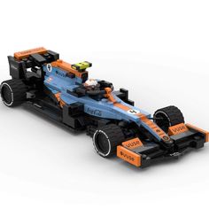 a lego race car is shown on a white background