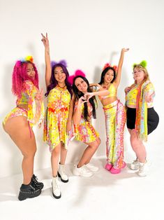 rave fam outfits | festival squad outfit | festival group outfit | rainbow rave outfit | plus size rave outfit | edc outfit ideas | rave accessories | EDM outfit ideas | casual festival outfits Rave Outfit Plus Size, Rainbow Rave Outfit, Casual Festival Outfit, Rave Outfits Plus Size, Outfit Edc, Edm Outfit, Rave Outfits Edc, Outfit Ideas Casual