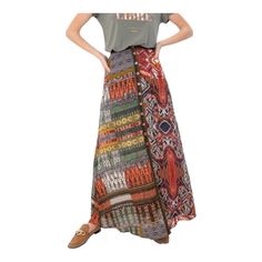 Long Flowing Skirt, Buttoned With Ethnic Half-Orange Print And Metallic Thread Detail Buttons From The Wait To Mid Length, Ending Near The Knee Lined To Knee Fabric Is Lightweight Viscose Blend New With Tags $145 Waist 14.5" Length 42" Casual Multicolor Boho Print Skirt, Casual Multicolor Skirt For Festival, Casual Multicolor Festival Skirt, Bohemian Multicolor Print Skirt For Spring, Multicolor Bohemian Wrap Skirt For Vacation, Bohemian Multicolor Print Bottoms For Beach, Bohemian Multicolor Wrap Skirt For Beach, Bohemian Orange Skirt For Vacation, Bohemian Multicolor Beach Bottoms