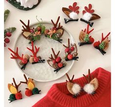 Christmas Flocking Hair Clip (Various Designs)measurement is cm.Product Information Material: Fabric Color: A9# - 1 Pair - Brown & White Christmas Accessories Hair, Christmas Hair Accessories, Hair Accessories Clips, Christmas Hair, Christmas Accessories, Red Fruit, Accessories Hair, Barrettes, Flocking