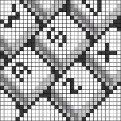 the pattern is made up of squares and dots