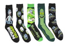 PRICES MAY VARY. Officially Licensed Socks Fits men's Shoe Size 6-12, women's 8-14 Includes 5 Pairs (1 pair of each design) Perfect for casual use, costumes or dress socks! Crew Socks 97% Polyester, 3% Spandex Brand new, officially licensed crew socks for Rick and Morty! 5 different pairs of socks per pack! Thigh High Socks Cute, Alien Socks, Rick And Morty Characters, Mens Novelty Socks, Daughters Boyfriend, Mens Crew Socks, Novelty Clothing, Winter Socks, Crazy Socks