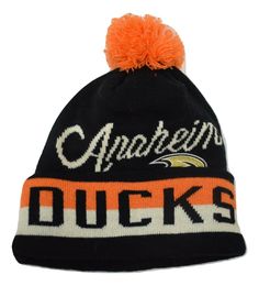 For the new item shown, new Winter Snapback Hats For Sports Events, Black Winter Hat For Fan Gear, One Size Beanie For Sports Events, One Size Fits Most Beanie For Sports Events, One Size Fits Most Sports Beanie, Anaheim Ducks Hockey, Ducks Hockey, Anaheim Ducks, Anaheim