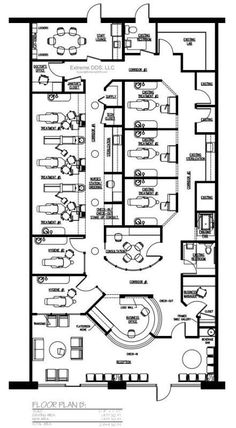 the floor plan for an office