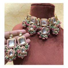 Pastel Jewelry Indian, Pastel Jewellery, Indian Bridal Jewelry Kundan, Jewellery Photo, Vintage Indian Jewelry, Pastel Jewelry, Indian Jewelry Earrings, Indian Bridal Jewelry Sets, Bridal Jewellery Design