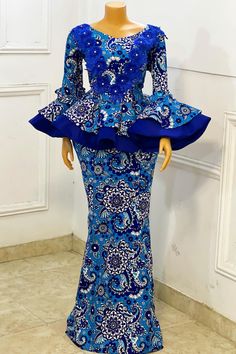 Ankara Skirt And Blouse Styles, Women Gown, Ankara Dress Designs, African Attire Dresses, Ankara Skirt And Blouse, African Dresses For Kids, Ankara Gown