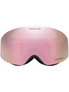 a pair of ski goggles with pink mirrored lenses