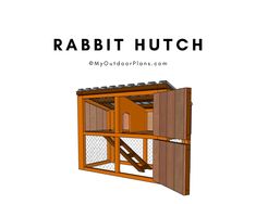 the rabbit hut is made out of wood