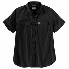 Keep your cool on service calls and sunny jobsites in this women's button-front shirt. Lightweight chambray wicks sweat and dries quickly to regulate your body temperature. Built-in flex lets you unload boxes or take measurements with ease. Cut for a relaxed fit.Features2.9-ounce, 71% polyester / 29% nylon chambrayBuilt with Force technology to wick sweat, dry fast, and fight odorsFastDry® technology keeps you cool for all day comfortBuilt to move with Rugged Flex® stretch technologyUPF 50+Butto Carhartt Shirt, Papi Chulo, Carhartt Womens, Carhartt Shirts, Fall Fits, Lightweight Shorts, Body Temperature, Button Front Shirt, Keep Your Cool