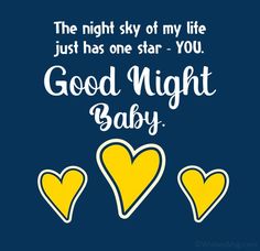 the night sky of my life just has one star - you good night baby card