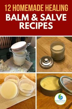 Looking for homemade balm and salve recipes you can use to make your own? Check out these carefully selected DIY balms and salves for different conditions. Salves And Balms, Homemade Healing Salve, Balms And Salves, Pain Relief Salve, Homemade Balm, Homemade Salve, Good Brain Food, Salve Recipes, Herbal Salves