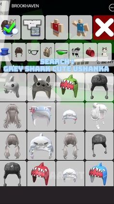 an image of many different types of animal heads and haircuts on the computer screen