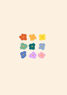 colorful flowers are arranged in the shape of letters