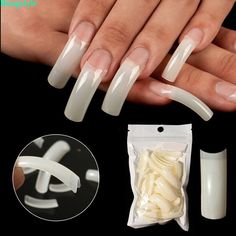 Extra-curve Hawk Nail Tips - Acrylic Half Cover Nails Manicure Accessorie 500pcs Nail Art Acrylic, Cover Nails, False Nail, Diy Hair Accessories, Beauty Bar, Nail Kit