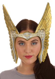 PRICES MAY VARY. Size: Standard Flexible molded foam headband Elastic band around back of head Metallic gold and silver painted details on front Exclusively made by us Defend Asgard as one of its mightiest fighters, with the help of this exclusive Warrior Valkyrie Headband Accessory! The headband is made of gold and silver-tone foam that has been molded and decorated with wing and rune details. An attached elastic band stretches around the back of your head to keep it securely in place. - Headba Valkyrie Warrior, Trickster God, Forrest Gump Costume, Karate Kid Costume, Salem Halloween, Ace Ventura Costume, Kiss Costume, Witch Ball, Cosplay Wings