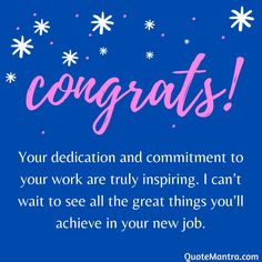 congratulations card with the words congratulations and snowflakes in pink on a blue background