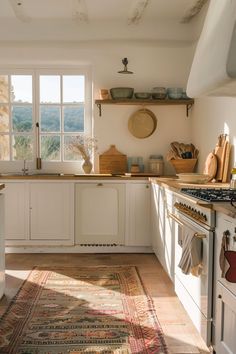 the kitchen is clean and ready for us to use in the day time, as well as cooking utensils