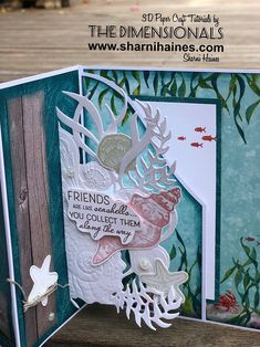 a card made with the stampin'mermaid collection from stampin'mermaids