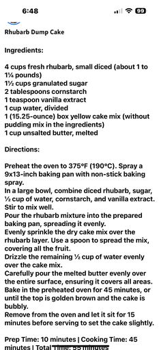 the recipe is shown in black and white, but it appears to be for desserts