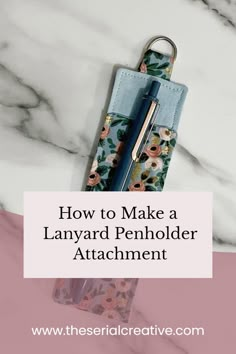 a pen holder with flowers on it and the words how to make a layered pencil holder attachment