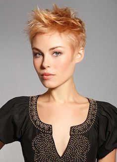 21.Short Spiky Pixie Cut Layered Pixie Haircuts, Popular Short Hairstyles, Short Hair Pixie Cuts, Sassy Hair, Penteado Cabelo Curto, Short Blonde Hair