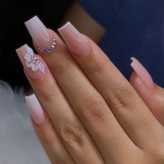 Acrylic Nails Nude, Unghie Nail Art, Nagel Tips, White Acrylic Nails, Blush Nails