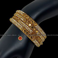 Design by Classical Dance Jewelry®  ❥ Product Details: Designer and trendy stones studded bangles set from the Classical Dance Jewelry are perfect for all occasions.  ❥ Our graceful designs complement your ethnic, western, and Indo-Western outfits.  ❥ These Stone bangles give you a very good option for Bharatnatyam, Kuchipudi, Seemantham, Wedding, pellikuthuru, Diwali, Navaratri, Pongal, Ganesh Chaturdi, Baby shower Decor. ❥ choodi | churi | Valail | Stone gaajulu are good return gifts ❥ Stylish Bollywood Style Bangle For Navratri Celebration, Bollywood Bangle With Stone Work For Puja, Bollywood Style Bangle With Stone Work For Puja, Bollywood Style Stone Work Bangle For Puja, Bridal Bangles Set, Classic Dance, Stone Bangles, Bangles Set, Classical Dance