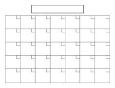 a blank calendar is shown in black and white