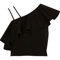 Blouse Crop Top, Cold Shoulder Crop Top, Bralet Tops, Mode Tips, Asymmetric Top, Off Shoulder Crop Top, Shirts Black, Asymmetrical Neckline