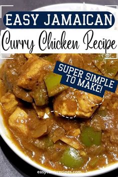 EASY JAMAICAN CURRY CHICKEN Jamaican Chicken Curry, Curry Chicken Recipe, Jamaican Chicken, Jamaican Curry Chicken