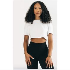 New Alphalete Heavy Cotton Dropped Shoulder Crop Top Tee In White Nwt Cotton Signature Heavy Cotton Fabric Blend Crew Neck With Straight Hemline Oversized Fit With Dropped Shoulder Sleeve Style Alphalete Core Wordmark Embroidered Along Lower Left Hem Size: Xxxl I Love A Good Offer No Trades, No Holds Bundle Items For Discount Thanks For Checking Out My Closet H21 Casual Fitted Cropped T-shirt For Loungewear, Athleisure Crop Top T-shirt For Loungewear, Trendy Fitted Cropped T-shirt For Loungewear, Relaxed Fit Short Sleeve Crop Top For Day Out, Trendy Fitted Cropped T-shirt For Workout, Chic Fitted Crop Top T-shirt, Chic Fitted Cropped T-shirt For Spring, Basic Cropped Workout Crop Top, Spring Crew Neck Crop Top For Gym