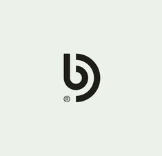 a black and white logo with the letter d