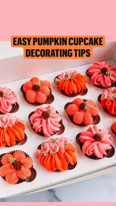 easy pumpkin cupcake decorating tips