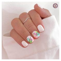 Short Beach Nails, Tropical Nail Ideas, Nails Coastal, Nails Tropical, Pool Nails, Tropical Nail Designs, Quick Nail Art, Sunset Nails