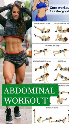 a woman is doing exercises on her stomach with the words core workout for a strong waist