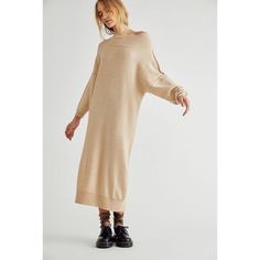 Nwot Xs Oversized Beige Sweater Dress For Spring, Chic Beige Dress For Fall, Cream Dress For Day Out In Fall, Cream Dresses For Day Out In Fall, Beige Dresses For Fall, Cream Dresses For Fall Day Out, Oversized Brown Spring Dresses, Cream Midi-length Dress For Fall, Brown Oversized Dress For Spring