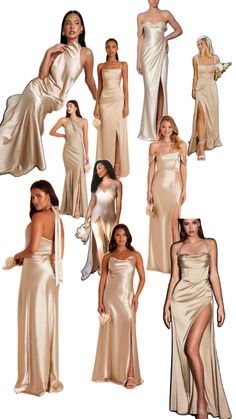 Champagne Formal Dress Classy, Champaign Dresses Bridesmaid, Neutral Wedding Guest Dress Code, Champagne And White Wedding, Champagne And Gold Wedding, Champaign Dress, Prosecco Wedding, Wedding Core, Bridesmaid Dress Color Schemes