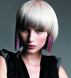 Company: TONI"KAIZEN" Continuous Improvement  Global Creative Director: Sacha Mascolo-Tarbuck   Hair: Katherine Sweeney   Colour: Susie Lee  Photography: Troyt Coburn   Styling: Jo Barker   Make-up: John Christopher Chin Length Hairstyles, Straight Hair Styles, Blonde Straight Hair, Purple Hair Color, Violet Hair, Straight Blonde Hair, Chin Length Hair, Medium Blonde, Hair Color Purple