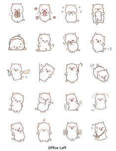 the different types of cats are drawn on paper